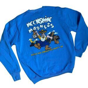 Vintage 80s ATO Alpha Tau Omega Fraternity Sweatshirt 1988 Moonshine Madness